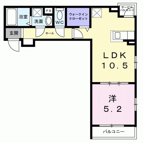 ラグーナ ルカ(1LDK/3階)の間取り写真