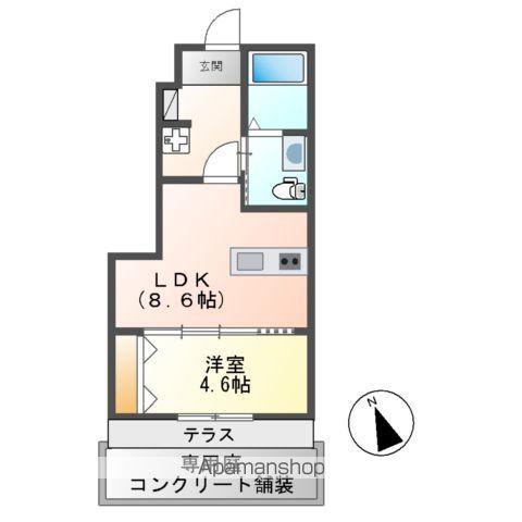 メイプル高洲(1LDK/1階)の間取り写真