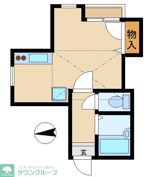 コートビレッジ西野(ワンルーム/2階)の間取り写真
