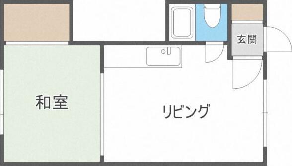 アサヒ7.2ビル(1LDK/2階)の間取り写真