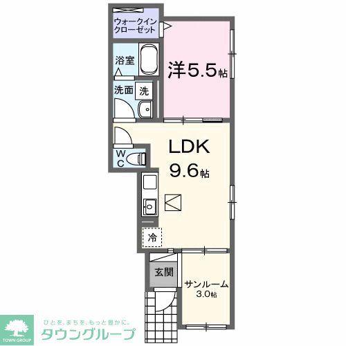 クルール イースト(1LDK/1階)の間取り写真