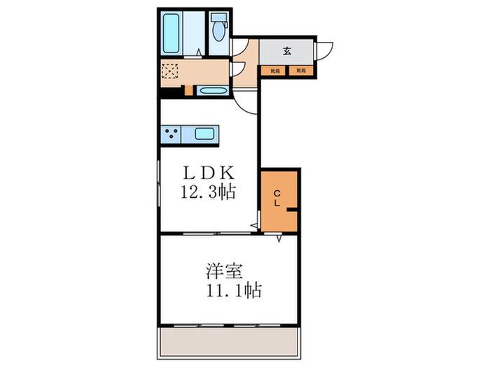 エラーブル(1LDK/3階)の間取り写真