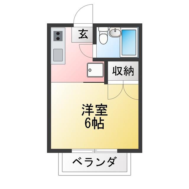 エクセレント調布(ワンルーム/2階)の間取り写真