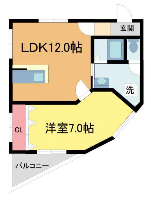 BILLION HILLS263(1LDK/3階)の間取り写真