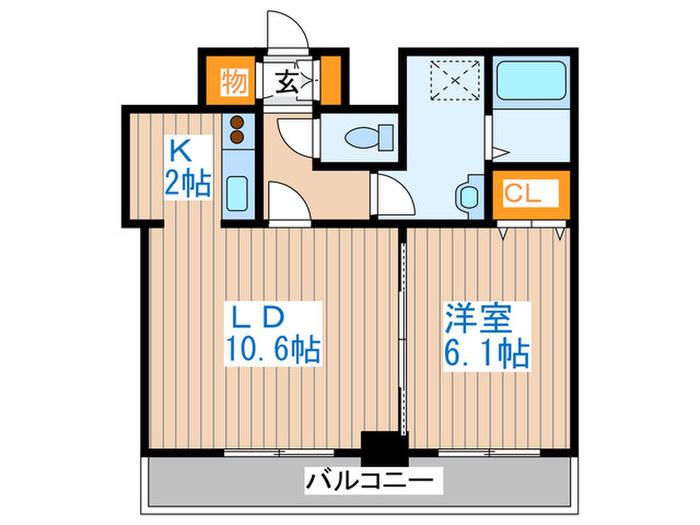 ティアラタワー中島倶楽部(1LDK/11階)の間取り写真