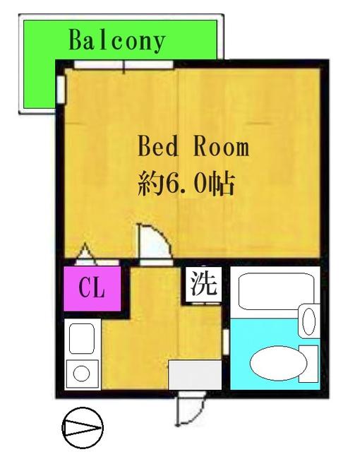 セキグチマンション(1K/2階)の間取り写真