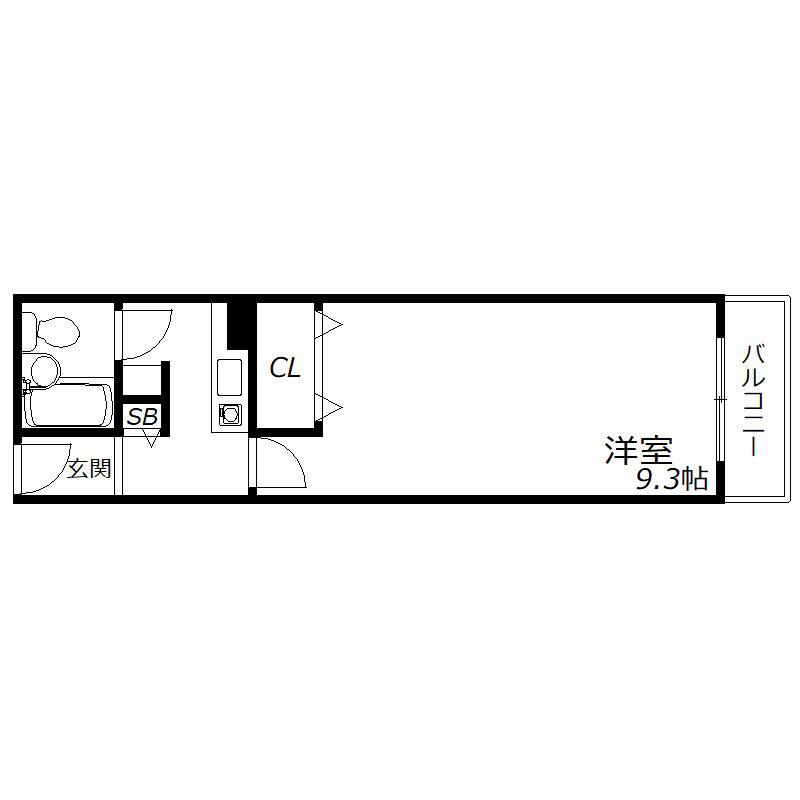 西神糀台ミオ(1K/2階)の間取り写真