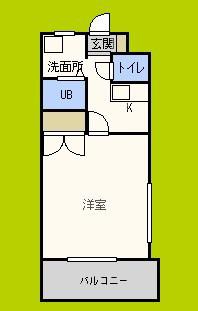 Mプラザ城東六番館(1K/5階)の間取り写真