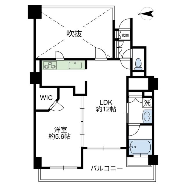 イトーピア東京リバーサイドテラス(1LDK/2階)の間取り写真