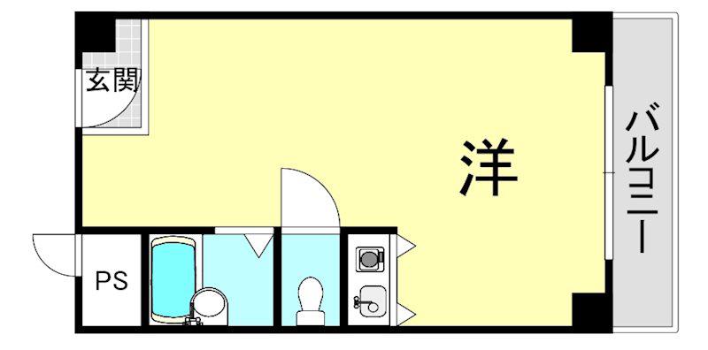 レバンガ西本町AP(ワンルーム/6階)の間取り写真