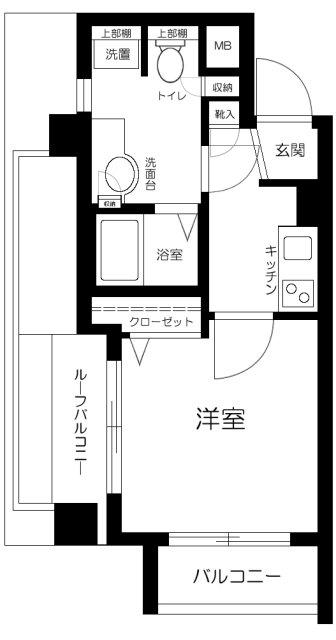 フェニックス高円寺壱番館(1K/3階)の間取り写真