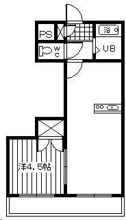 コスタ吉村(1LDK/4階)の間取り写真