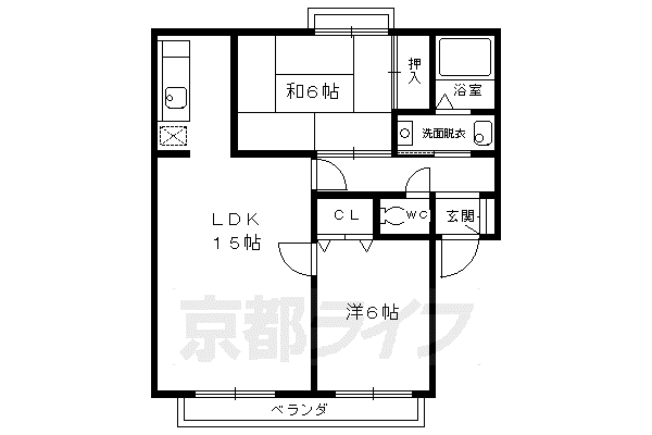 プレミールウエシマ(2LDK/2階)の間取り写真