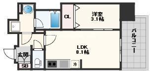 C.COLORIII(1LDK/4階)の間取り写真