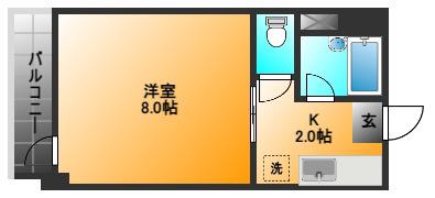 メディカルコーポII(1K/5階)の間取り写真