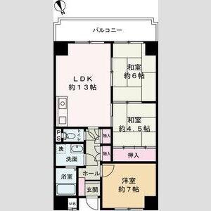 アルコ・ラ・カーサ佃町II(3LDK/4階)の間取り写真