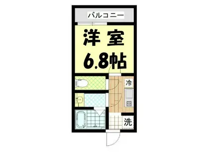 SGクレスト春日部(1K/2階)の間取り写真