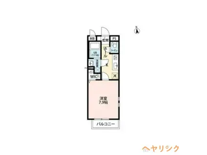 エトワールハイツ(1K/2階)の間取り写真