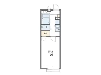 西武池袋線 西所沢駅 徒歩7分 2階建 築16年(1K/2階)の間取り写真