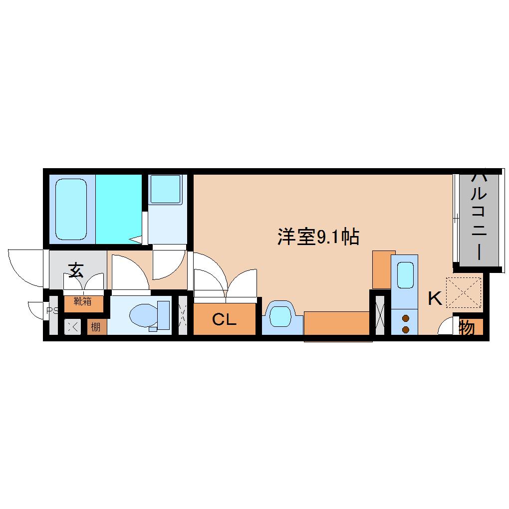 レオネクストノーム(ワンルーム/2階)の間取り写真