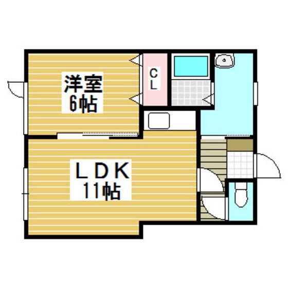 大昭センチュリービラ(1LDK/2階)の間取り写真