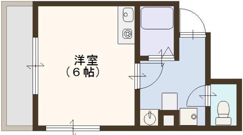 スタシオン梅田イースト(1K/5階)の間取り写真