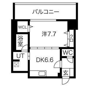 さくらHILLS NISHIKI PLATINUM RESIDENCE(1LDK/12階)の間取り写真