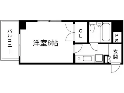 デトムワン今出川通(1K/7階)の間取り写真