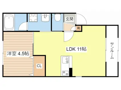 レジーナ(1LDK/2階)の間取り写真
