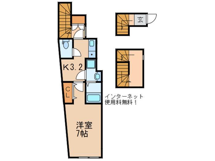 CELESTE(1K/3階)の間取り写真