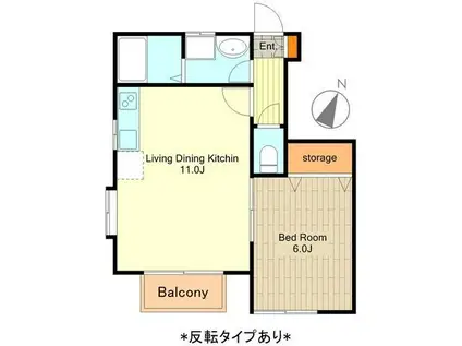 ソレアードカーサ(1LDK/1階)の間取り写真