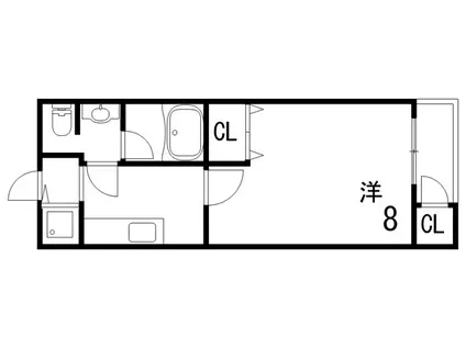 ジークレフ王子(1K/5階)の間取り写真