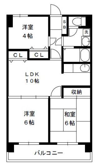 ポートアイランド坂戸(3LDK/7階)の間取り写真