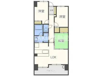 レジディア都島II(3LDK/10階)の間取り写真