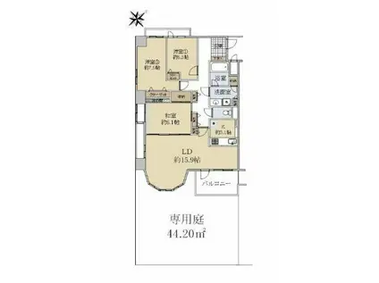 ライオンズタワー三浦マリンステージ(3LDK/1階)の間取り写真