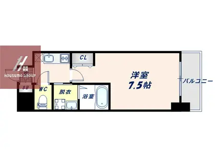 クレスト新今里(1K/5階)の間取り写真