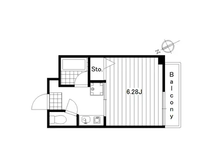 大澤ビル(1K/3階)の間取り写真