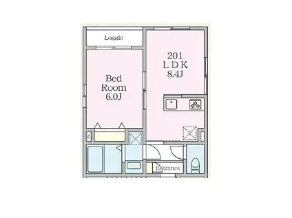 ARIETTA(1LDK/2階)の間取り写真