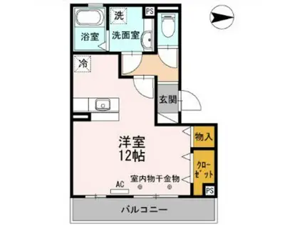 リヴェールスクエア(ワンルーム/3階)の間取り写真