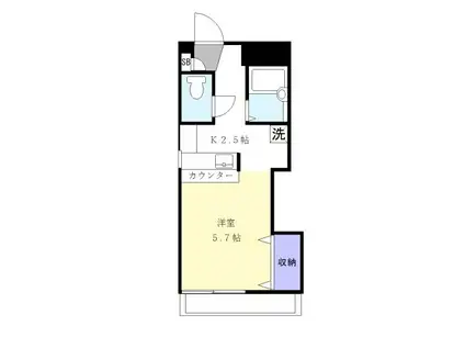 レ・ゾワゾー(1K/1階)の間取り写真