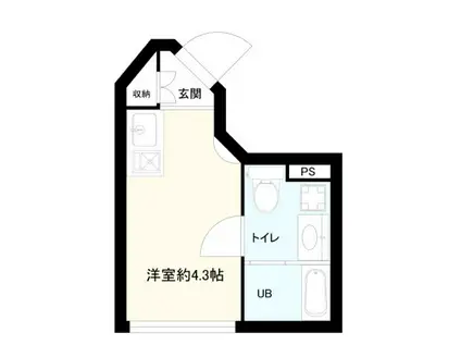 CONTEL NAKANOBU(ワンルーム/2階)の間取り写真