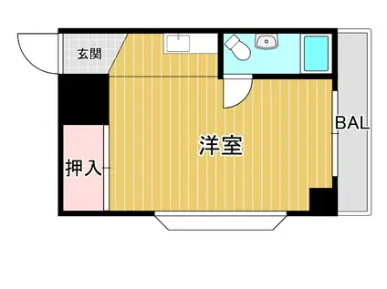 メゾン美也パートIII(ワンルーム/5階)の間取り写真