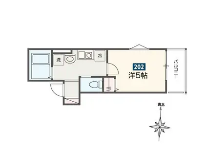 エムエスティー相武台前(1K/2階)の間取り写真