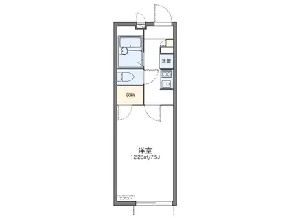 チェリーブロッサム(1K/2階)の間取り写真