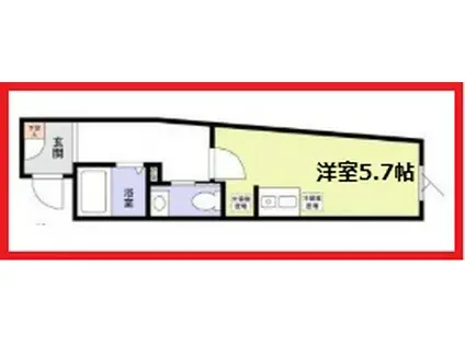 モノローグ(ワンルーム/2階)の間取り写真