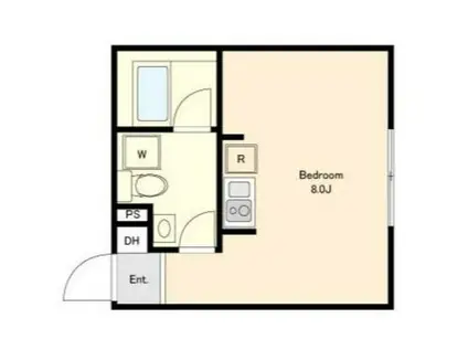 HW.HILLS 新大橋(ワンルーム/4階)の間取り写真