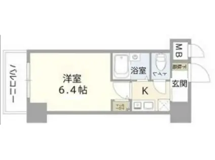 ワコーレ新神戸ステージ(1K/8階)の間取り写真