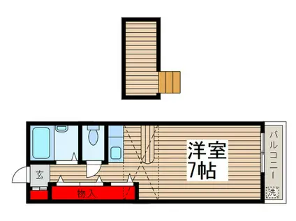 デイジィーハウス(ワンルーム/2階)の間取り写真