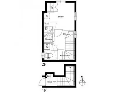 メイスプリング長崎(ワンルーム/2階)の間取り写真