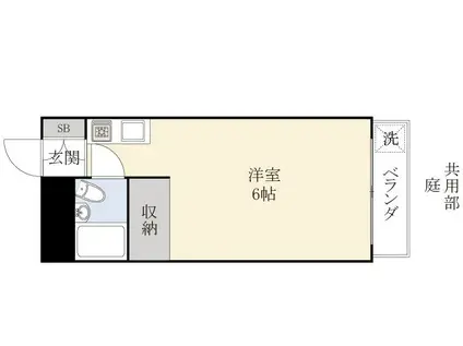 コーユーコーポラス(ワンルーム/1階)の間取り写真